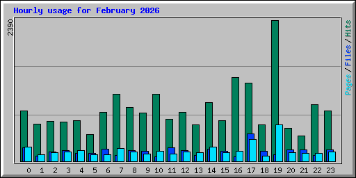 Hourly usage for February 2026
